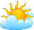 sun cloud icon